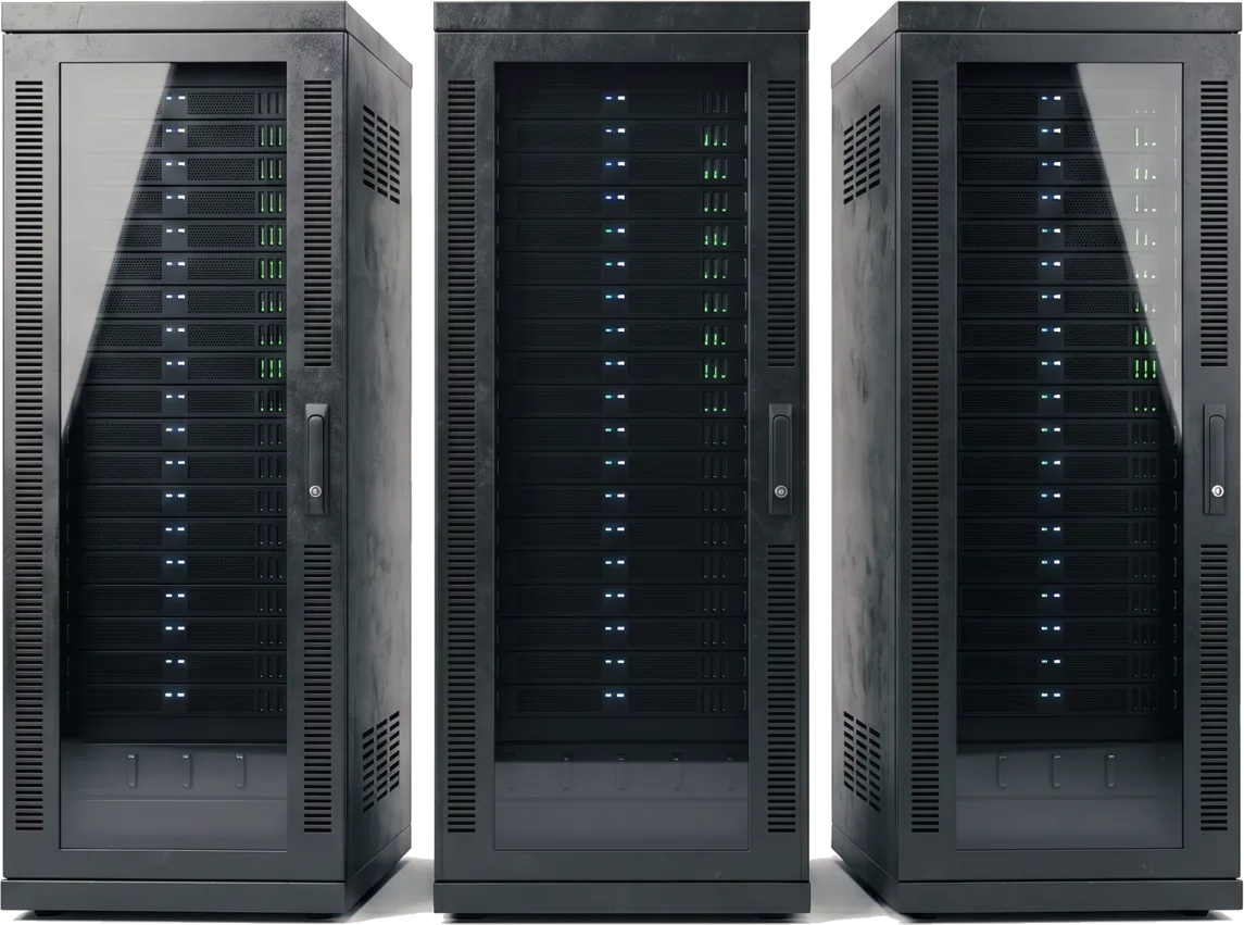 Data center server racks monitored by Omen